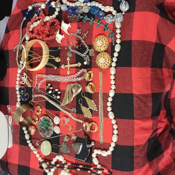 Jewelry - Vintage Jewelry Lot Signed Rhinestones Sterling Silver Glass Jade Unique Vintage